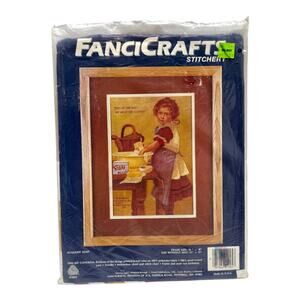 FanciCrafts Stitchery Vintage Kit 01005 Made in USA Sunlight Soap 1887 11"x15"